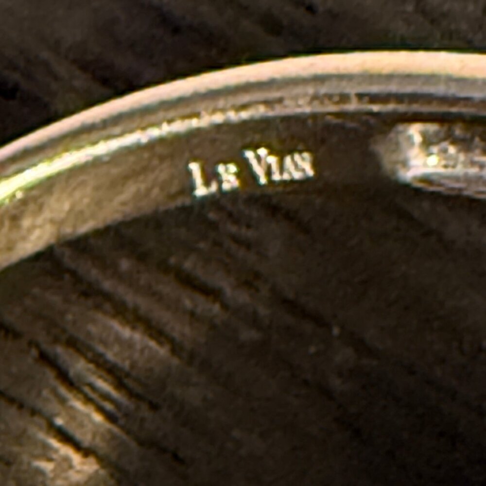 Sold $750 - Le Vian 14k Gold Crossover Ring: White, Blue & Chocolate Diamonds - Picture 4 of 8